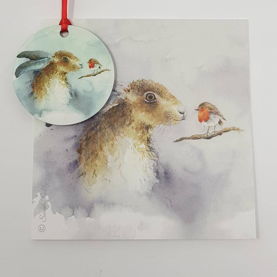 Hare & Robin Bauble Card